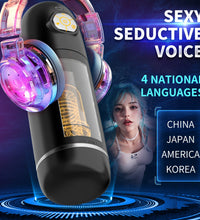 Venusfun Male Masturbator with Telescopic Rotation 3D Soft Sleeve and Intelligent Voice Training
