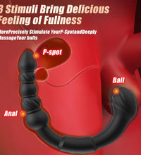 Venusfun Dual Ended Anal Hook 9 Mode Vibrating Prostate Massager Anal Beads for Couples