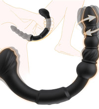 Venusfun Dual Ended Anal Hook 9 Mode Vibrating Prostate Massager Anal Beads for Couples