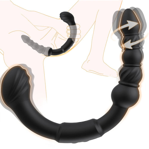 Venusfun Dual Ended Anal Hook 9 Mode Vibrating Prostate Massager Anal Beads for Couples