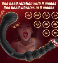 Venusfun Dual Ended Anal Hook 9 Mode Vibrating Prostate Massager Anal Beads for Couples