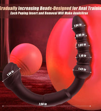 Venusfun Dual Ended Anal Hook 9 Mode Vibrating Prostate Massager Anal Beads for Couples
