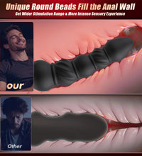 Venusfun Dual Ended Anal Hook 9 Mode Vibrating Prostate Massager Anal Beads for Couples