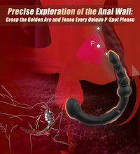Venusfun Dual Ended Anal Hook 9 Mode Vibrating Prostate Massager Anal Beads for Couples