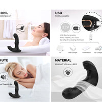 Venusfun Remote Control Prostate Massager Anal Plug with Lock Ring 9 Vibration Modes for Men