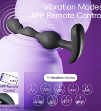 Venusfun App Controlled Thrusting Vibrating Anal Beads for Couples Soft Silicone 9 Modes