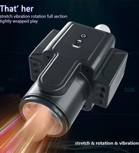 Venusfun Camera Style Split Electric Male Masturbator with Telescopic and Rotating Vibration