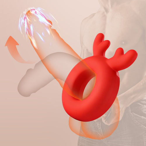 Venusfun Christmas Red Reindeer Cock Ring Penis Ring