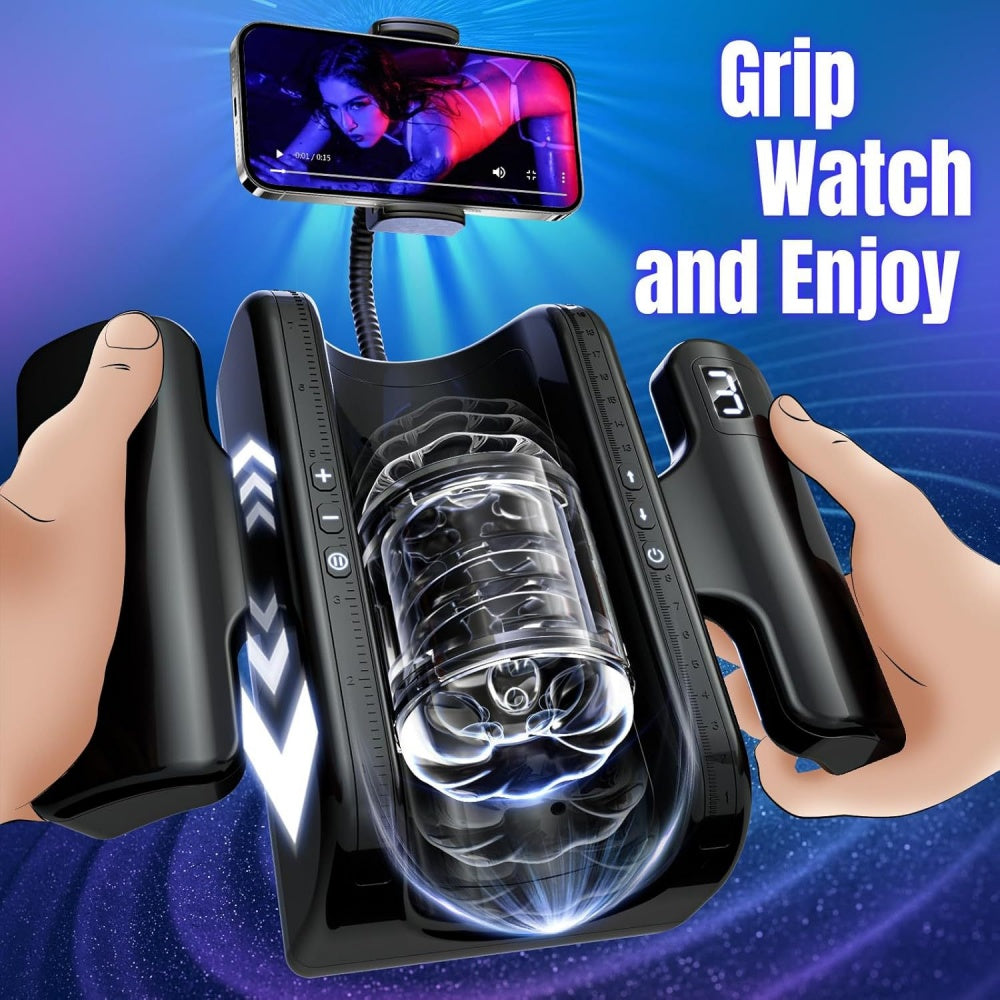 Venusfun D12 B Electric Automatic Male Masturbator Dual Handheld Multi Frequency Thrusting Sex Toy