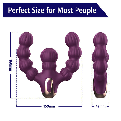 Venusfun Dual Ended Anal Beads Vibrating Thrusting G-Spot Massager For Female