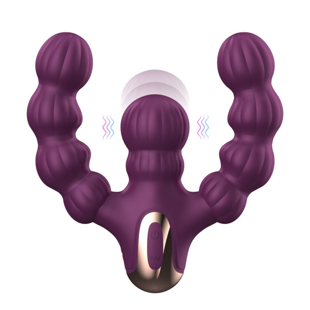 Venusfun Dual Ended Anal Beads Vibrating Thrusting G-Spot Massager For Female