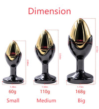 Venusfun 3PCS Metal Anal Plug Dual-color Butt Plug For BDSM Play