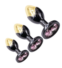 Venusfun 3PCS Metal Anal Plug Dual-color Butt Plug For BDSM Play