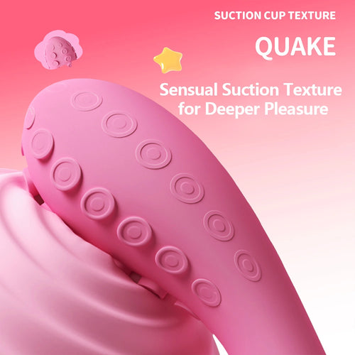 Venusfun Octopus Suction Cup G-Spot Vibrator Mini AV Wand Silicone Clitoral Massager