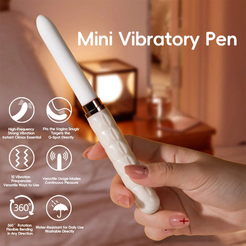 Venusfun Pen Style G Spot Vibrator Portable Discreet AV Wand with Powerful Pulses for Women