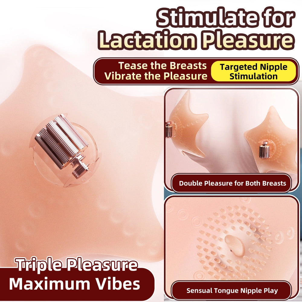 Venusfun Electric Nipple Massager for Women with Remote Control and 10 Custom Vibration Patterns