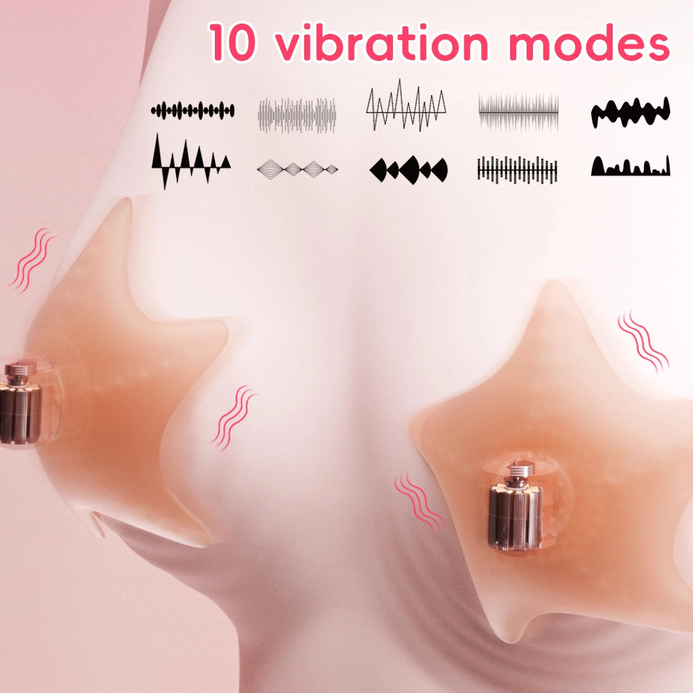 Venusfun Electric Nipple Massager for Women with Remote Control and 10 Custom Vibration Patterns