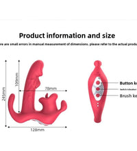 Venusfun Triple Point Wearable Panty Vibrator 10 Mode Silicone G Spot Clitoral Anal Toy for Women