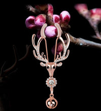 Venusfun Adjustable Metal Deer Head Nipple Clamps Elegant Rhinestone Breast Clips for Sensual Couples Play