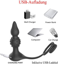 Venusfun Wireless Silicone Anal Plug for Men with 2 Motors Large Prostate Massager