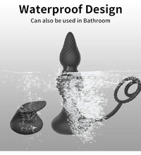 Venusfun Wireless Silicone Anal Plug for Men with 2 Motors Large Prostate Massager