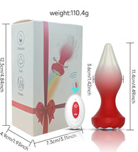 Venusfun Remote Control Rotating Silicone Anal Plug for Adults 10 Vibration Modes with Light Effects