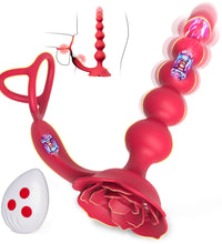 Venusfun 3 in 1 Dual Motor Cock Ring Anal Plug Vibrator for Couples