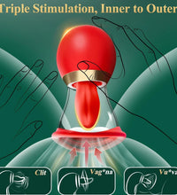 Venusfun App Controlled Licking and Sucking Vibrator LCD Display for G Spot and Clitoral Play