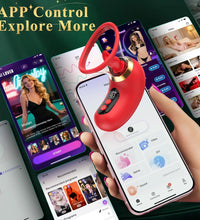 Venusfun App Controlled Licking and Sucking Vibrator LCD Display for G Spot and Clitoral Play