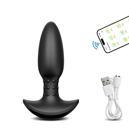 Venusfun App Wireless Anal Plug for Men 360° Rotating Head 10 Vibration Modes Silicone Prostate Massager