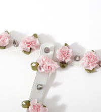 Venusfun BDSM Leather Corset with Rose Motif and Spiked Choker For Female