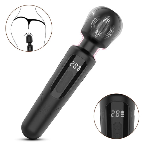 Venusfun Butterfly LCD Rechargeable Silicone Intimate Toy Dual Head for G Spot Clitoral Orgasm