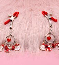 Venusfun Christmas Heart Bell Nipple Clips Adjustable Non Piercing Breast Toy for Women