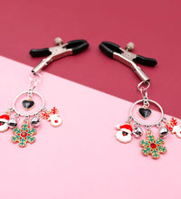 Venusfun Christmas Heart Bell Nipple Clips Adjustable Non Piercing Breast Toy for Women