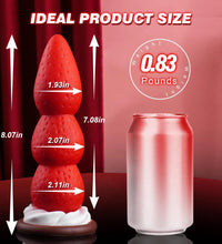 Venusfun Christmas Strawberry Anal Plug Silicone Fantasy Cute 3 Beads Sex Toys for