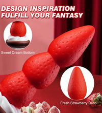 Venusfun Christmas Strawberry Anal Plug Silicone Fantasy Cute 3 Beads Sex Toys for
