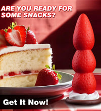 Venusfun Christmas Strawberry Anal Plug Silicone Fantasy Cute 3 Beads Sex Toys for