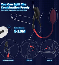 Venusfun Dual Motion Remote Control Vibrating Cock Ring with Clitoral Stimulator for Couples