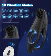 Venusfun Dual Motion Remote Control Vibrating Cock Ring with Clitoral Stimulator for Couples