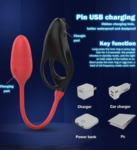 Venusfun Dual Motion Remote Control Vibrating Cock Ring with Clitoral Stimulator for Couples