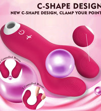 Venusfun Sucking Vibrating Clit & Nipple Clamps Dual-ended Tongue Licking Vibrator