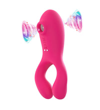 Venusfun Sucking Vibrating Clit & Nipple Clamps Dual-ended Tongue Licking Vibrator