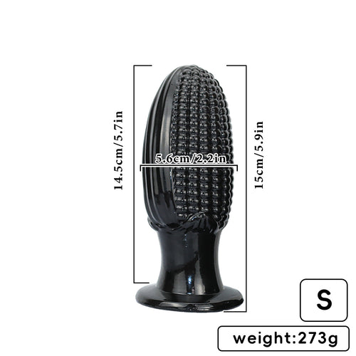 Venusfun Corn-Shaped Thick Dildo Butt Plug With Suction Cup