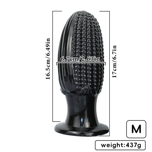 Venusfun Corn-Shaped Thick Dildo Butt Plug With Suction Cup