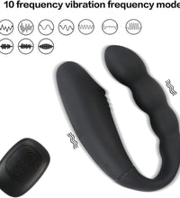 Venusfun Dual-Ended Vibrator with Dildo and Anal Beads 10 Vibration Modes