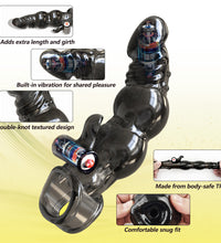 Venusfun Double-Knot Dragon Wolf Vibrating Enhance Penis Sleeve