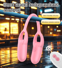 Venusfun Dual Head Egg Vibrator for Women Wireless Silicone G Spot Stimulator with Cock Ring