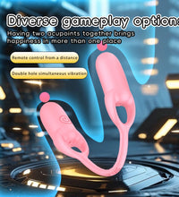 Venusfun Dual Head Egg Vibrator for Women Wireless Silicone G Spot Stimulator with Cock Ring
