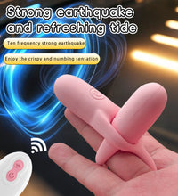 Venusfun Dual Head Egg Vibrator for Women Wireless Silicone G Spot Stimulator with Cock Ring