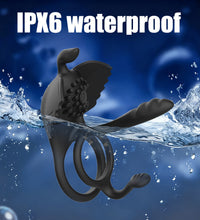 Venusfun Dual Rings 10 Vibrating Modes Penis Ring With Remote Control